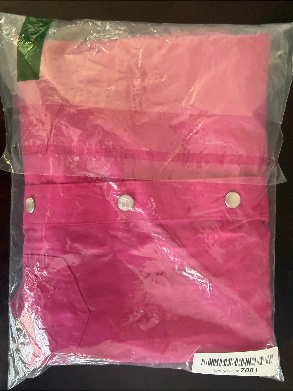 Wrangler Hot Pink Girls' Western Button-Down Shirt - Picture 4 of 8